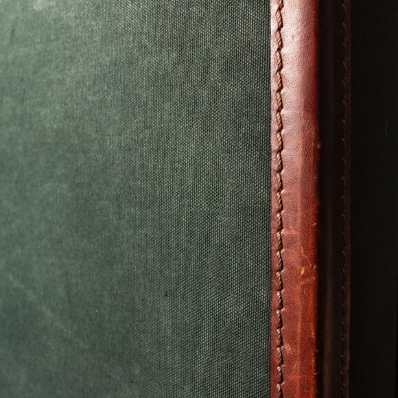 Vintage Orvis Battenkill Leather & Canvas Briefcase With Combination Locks - Picture 7 of 11